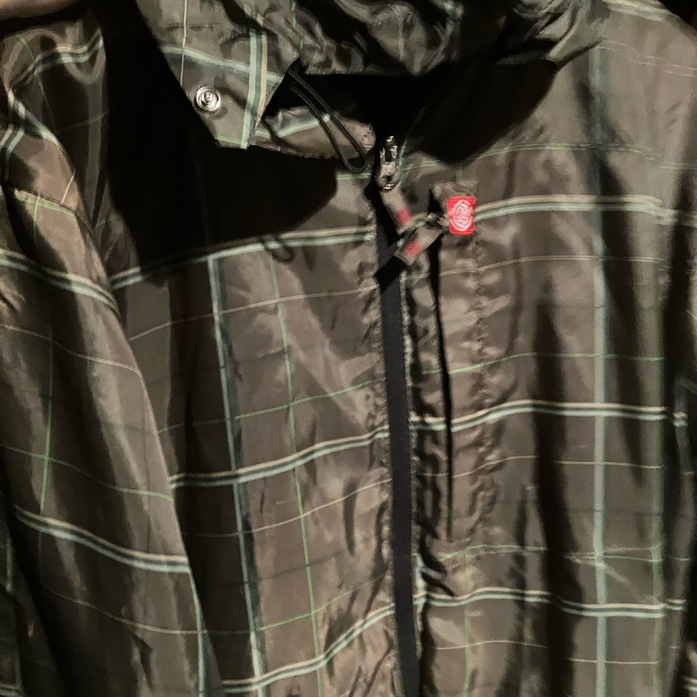 Element brand Full Zip outdoor performance wear lightweight jacket Plaid Size XL